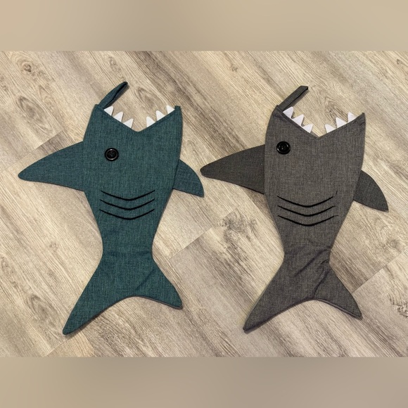 Other - Set of 2 NEW Shark Christmas Stockings - 18"